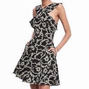 Banana Republic black embroidered sun dress